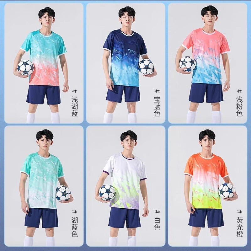 Football Uniform Suit Men'S Summer Adult Game Team Uniform Training Uniform Children'S Quick-Drying Short-Sleeved Football Jersey With Printed Number - Image 5