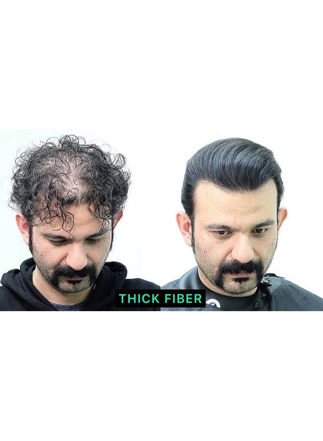 Thick Fiber ألياف بناء الشعر (أسود) 12 جرام من ألياف الشعر لتخفيف الشعر والبقع الصلعاء وخافي عيوب الشعر في ثوانٍ وألياف تكثيف الشعر للرجال والنساء - Image 5