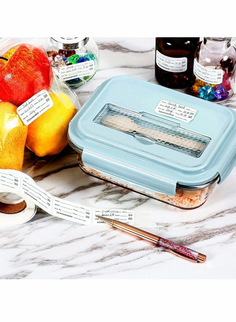 Excefore Food Storage Labels, Adhesive Removable Food Labels, 750 Pcs Food Storage Freezer Sticker, for Home Restaurant Food Date Safe Supplies - 250 Labels Per Roll, 3 Rolls - Image 2