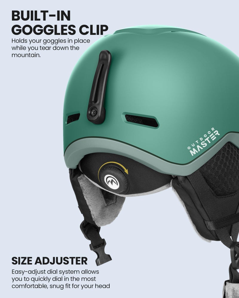 OutdoorMaster MIPS Snow Helmet - Men, Women & Youth, 8 Vents, PC Shell & EPS Foam, Ski & Snowboard Certified - Image 4