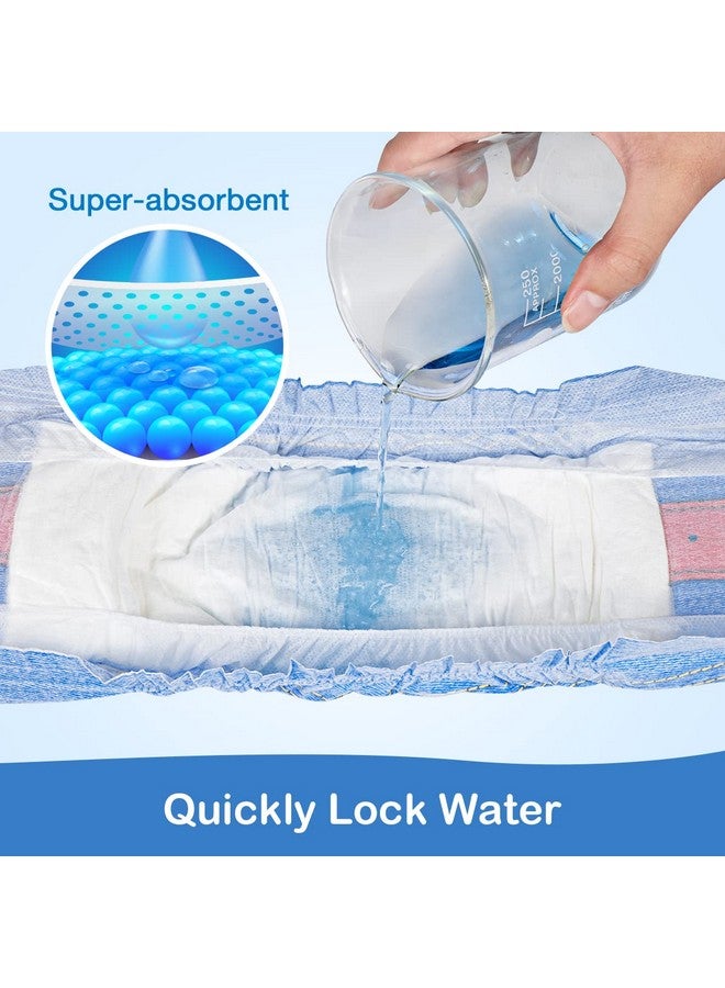 دونو حفاضات الكلاب التي تستخدم لمرة واحدة من الجينز للذكور من الكلاب، حفاضات ناعمة فائقة الامتصاص للحيوانات الأليفة، لفافات الكلاب للجراء الذكور، 26 قطعة حماية من التسرب والتبول السريع أو سلس البول - Image 2