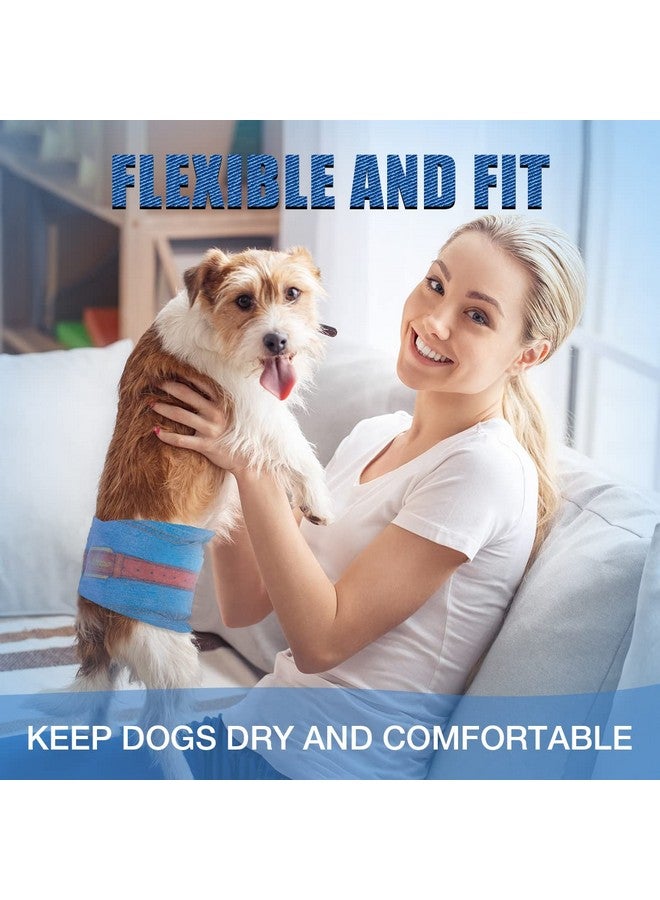دونو حفاضات الكلاب التي تستخدم لمرة واحدة من الجينز للذكور من الكلاب، حفاضات ناعمة فائقة الامتصاص للحيوانات الأليفة، لفافات الكلاب للجراء الذكور، 26 قطعة حماية من التسرب والتبول السريع أو سلس البول - Image 4