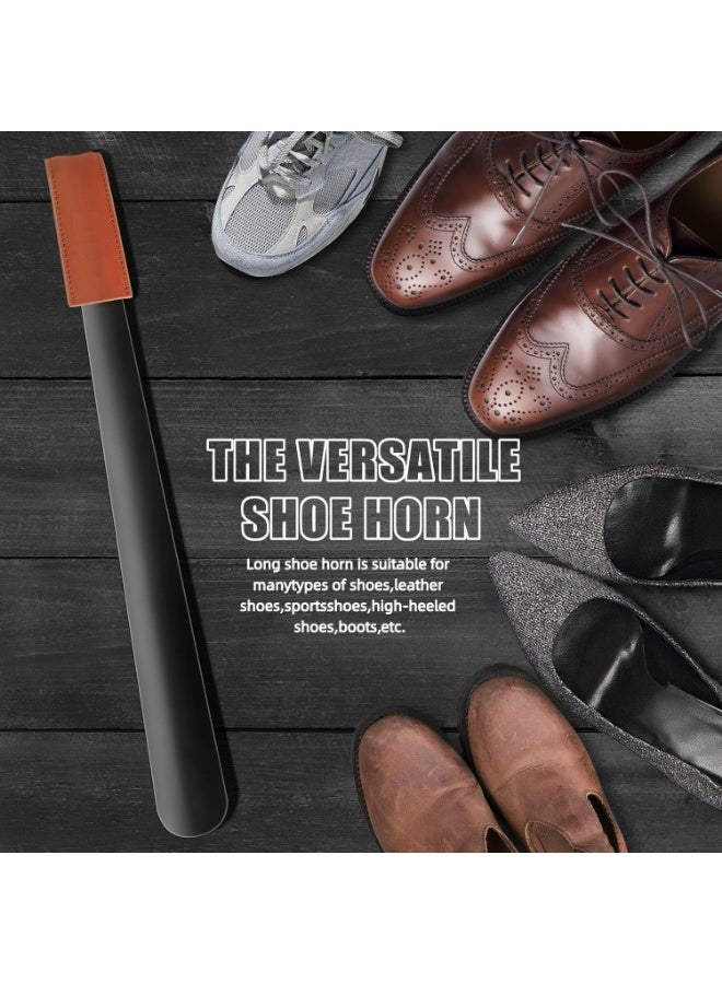 Folanry Long Handle Shoe Horn 16.5 inch, Stainless Steel Metal Shoehorn with Leather Handle and Loop, No Bending Shoe Helper for Seniors Men Women Kids, Dressing Aid for Boots Heels Sneakers (42cm) - Image 5
