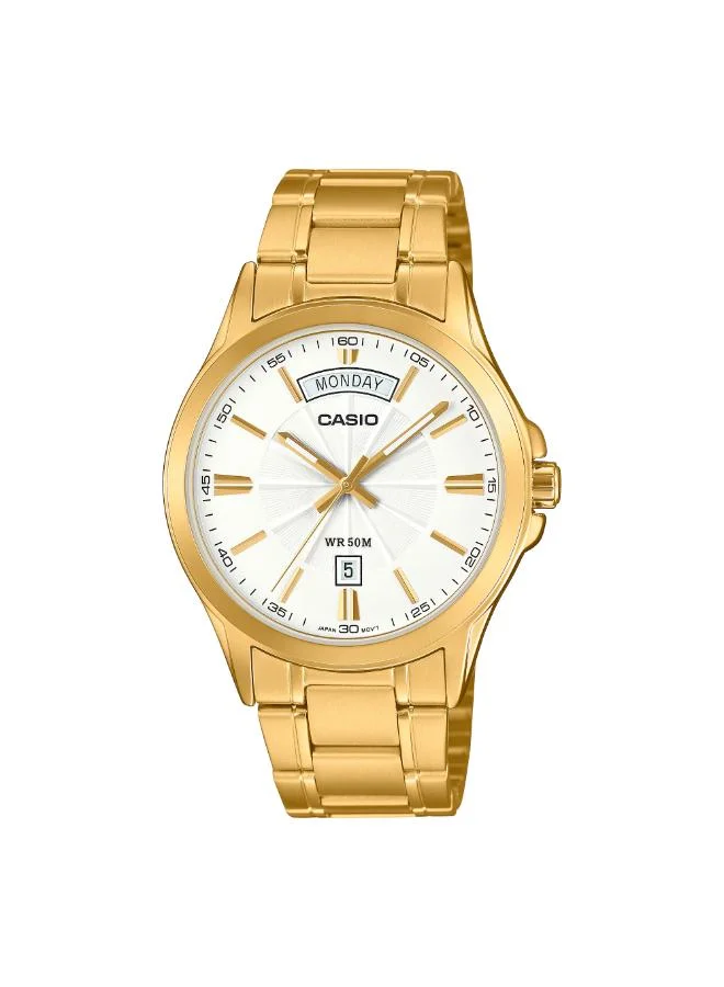 CASIO Men's Stainless Steel Analog Watch MTP-1381GD-7AVDF - 39.9 mm