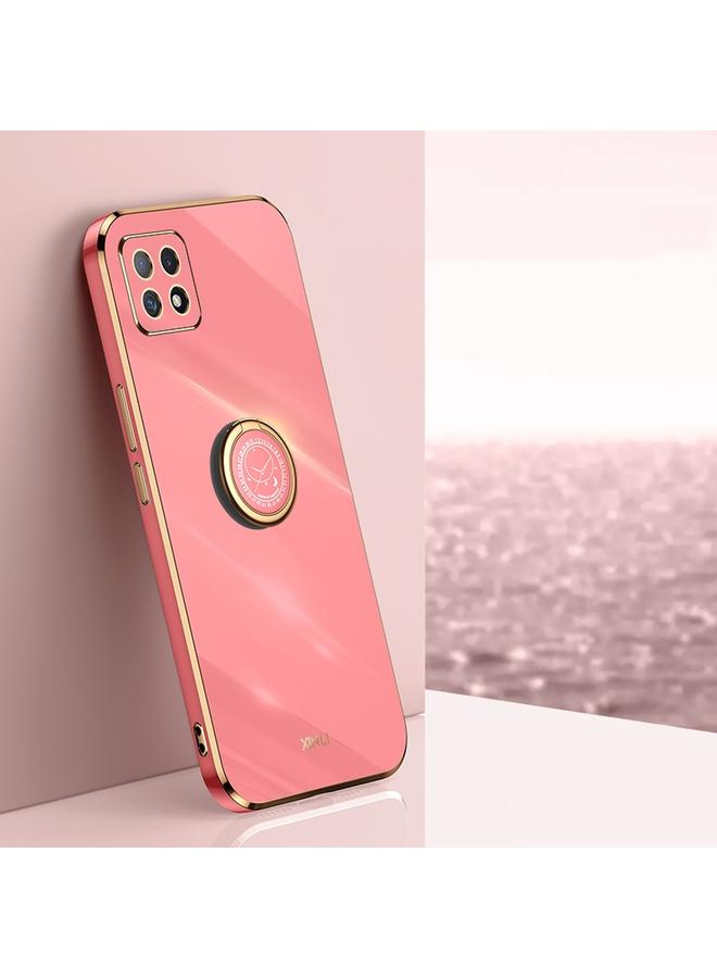 The Bros Case For OPPO A72 Straight Edge 6D Electroplate TPU Phone Case with Ring Holder