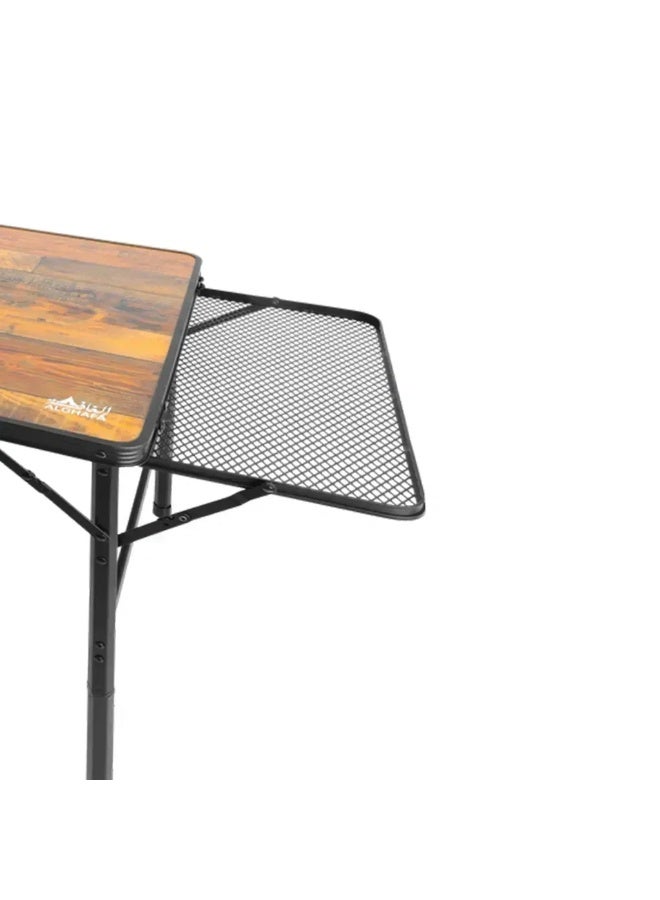 ALGHAFA Foldable Camping Table with Shelves – Portable Outdoor Kitchen Table – Double Storage Picnic Table – ALGHAFA - Image 3