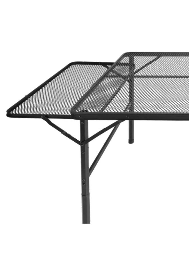 ALGHAFA Foldable Camping Table with Shelves – Portable Outdoor Kitchen Table – Double Storage Picnic Table – ALGHAFA - Image 2