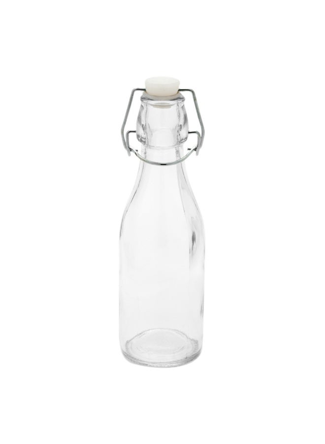 Restaurantware 9 Ounce Swing Top Glass Bottles, 10 Airtight Seal Glass Bottles With Swing Top Lids - Small, Resealable, Clear Glass Hinge Top Glass Bottles, For Sodas, Kombuchas, Juices - Image 1