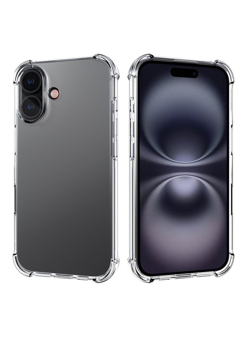 Case for Iphone 16 Case Cover Transparent Anti Scratch Case Shock Absorbent Bumper Protective Transparent Back Cover with Camera Protection for Iphone 16 2024 Crystal Clear
