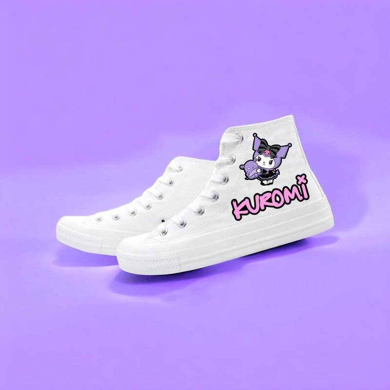 Amazoon Desing New Sweet Pink Written Kuromililik Printed Sneaker Girls Sports Shoes  - Image 3