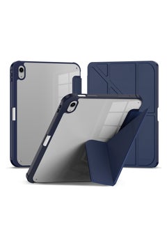 Terra Cover for iPad Terra 10.2/10.5 inch 2017/2019/2020/2021 with smart pen holder slim smart cover with kickstand blue/transparent  - Image 1