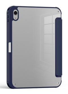 Terra Cover for iPad Terra 10.2/10.5 inch 2017/2019/2020/2021 with smart pen holder slim smart cover with kickstand blue/transparent  - Image 3