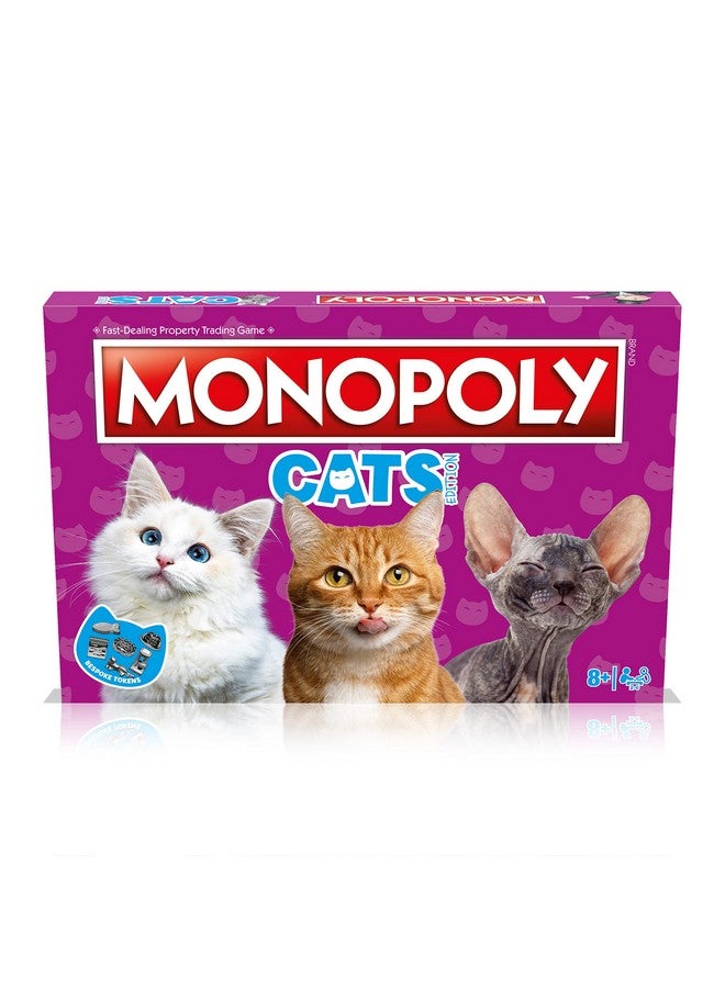 Winning Moves Cats Monopoly Board Game English Edition, Play with Your Favourite felines with Bespoke Tokens and Trade Your Way to Success, Fun Family Board Game for Ages 8 and up - Image 2