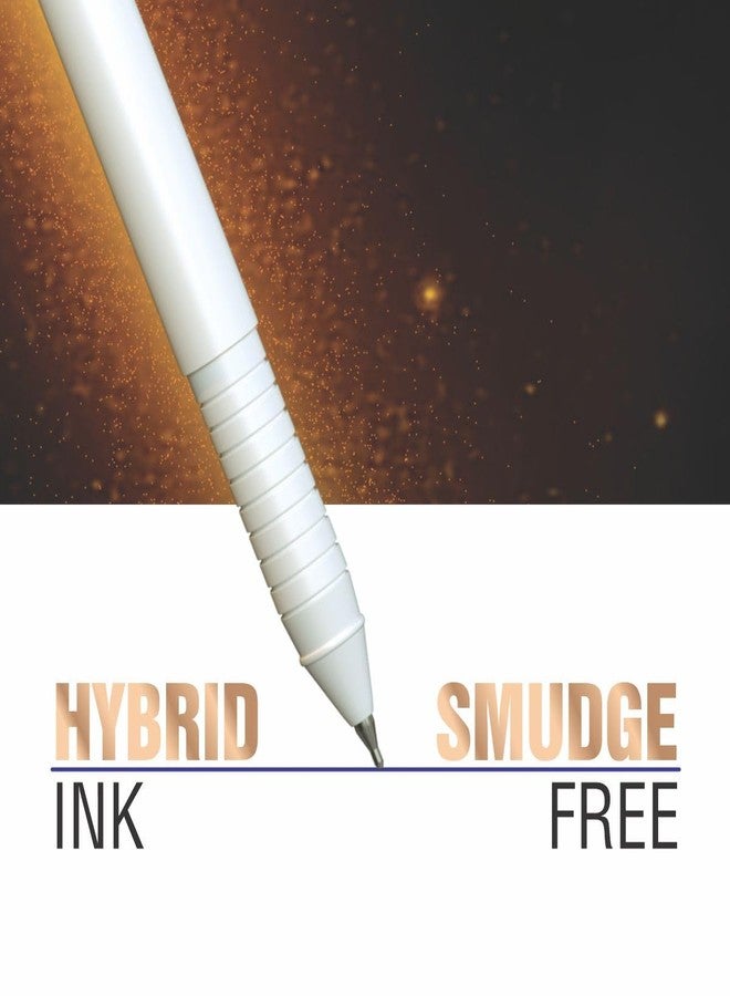 Supra B&G 0.7mm Rose Gold Ball Point Pen Card Pack | Stylish White Body with Rose Gold Clip | Long Lasting Smooth Refillable Pen | Extended Writing Lengths with Lesser Pressure | Blue Ink, Set of 10 - Image 5