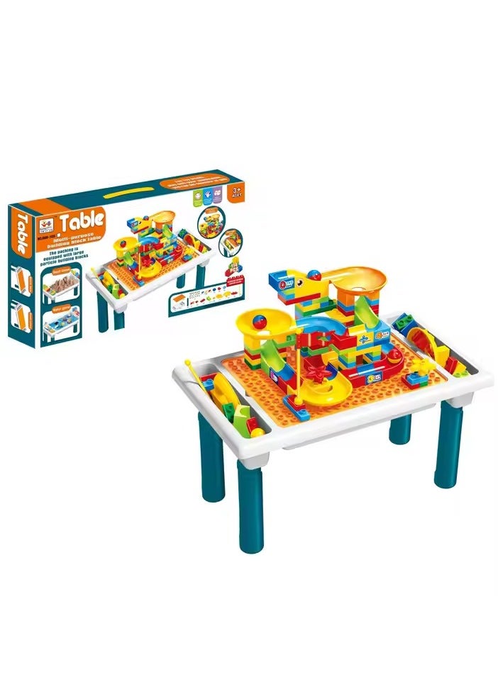 114-Piece Kids Activity Table - Building Blocks, Play, Storage, and Learning in One