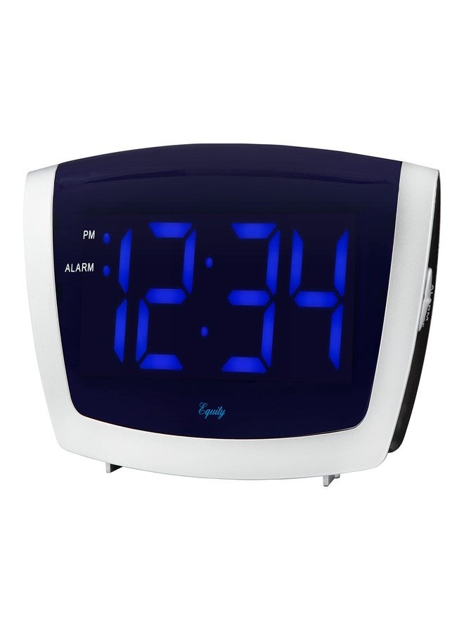 La Crosse Technology Equity 75904 LED Blue Digit Alarm Clock with USB Charging Port, Black - Image 2