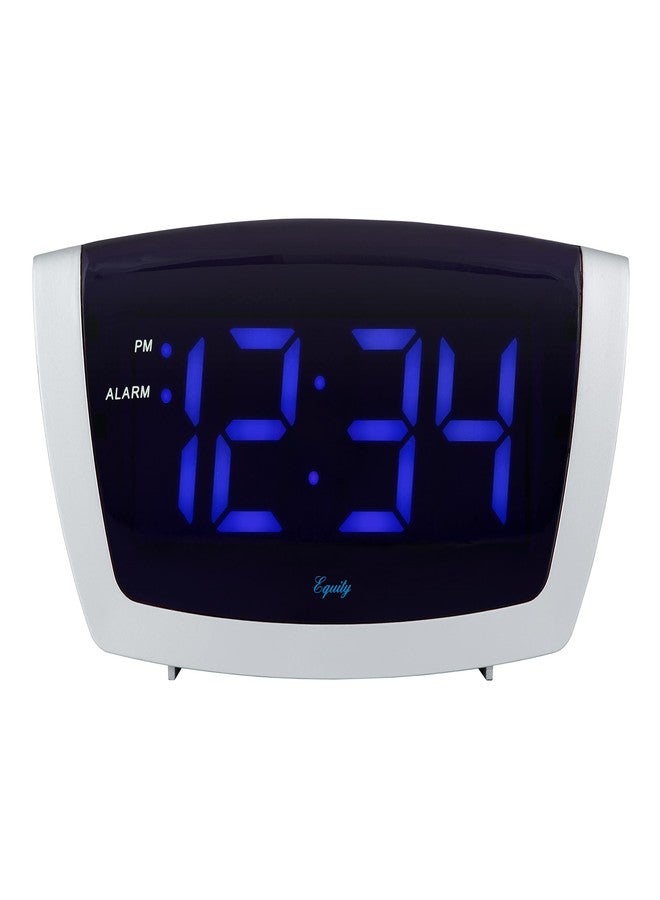 La Crosse Technology Equity 75904 LED Blue Digit Alarm Clock with USB Charging Port, Black - Image 1