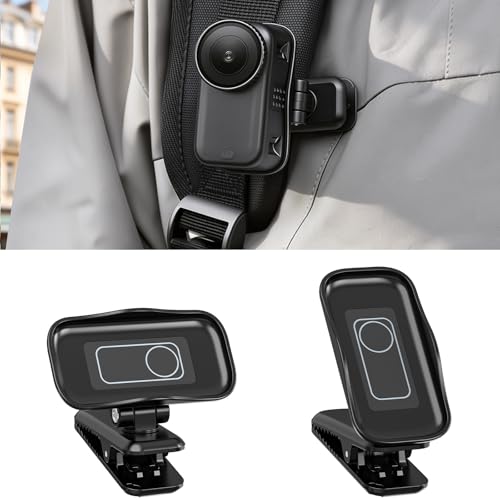 AMAZEAR Backpack Clip Mount for DJI Osmo Nano/Xtra Atto Accessories, 360° Adjustable Hat Holder with Strong Grip, Quick Magnetic Connection, Lightweight for Vlogging, Travel, Outdoor Shooting, Black - Image 1