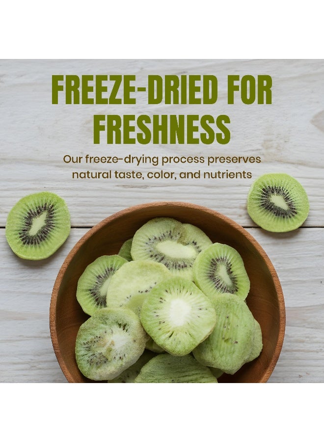 Karish Crunchy Bites Freeze-Dried Kiwi Snacks - 100% Real Frozen Fruit - Light, Crispy & Healthy Go-To Snack - No Added Sugar - 45 g - Image 3