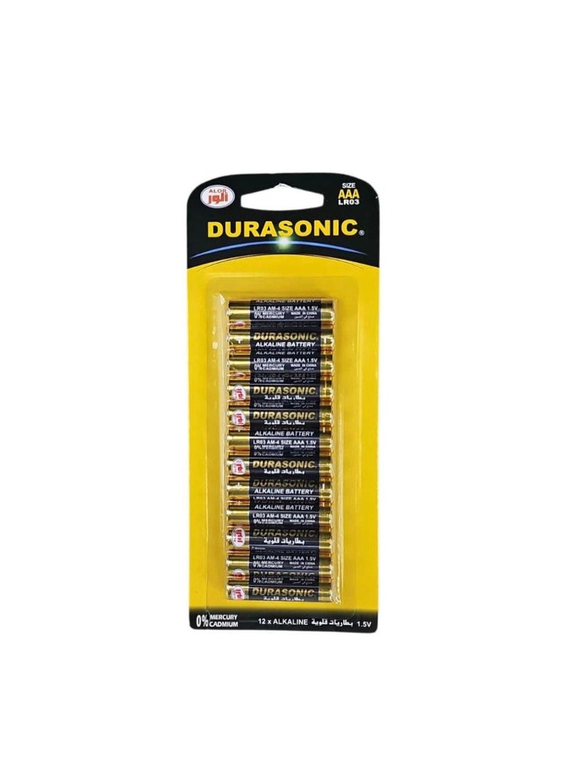Alor DuraSonic AAA Alkaline Remote Control Batteries - 12 Pack - LR03-12B