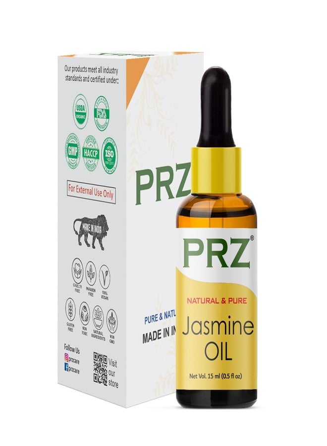 PRZ Jasmine Essential Oil - Pure Natural & Therapeutic Grade Oil for Aromatherapy Body Massage, Skin Care & Hair Care, 15 ml - Image 2