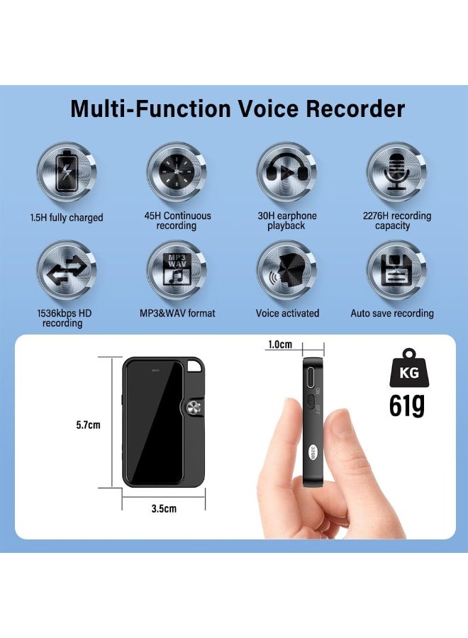 Voice Recorder, 32GB Magnetic Voice Recording Device, Compatible with Windows iOS Computer Smart Phone  - Image 2