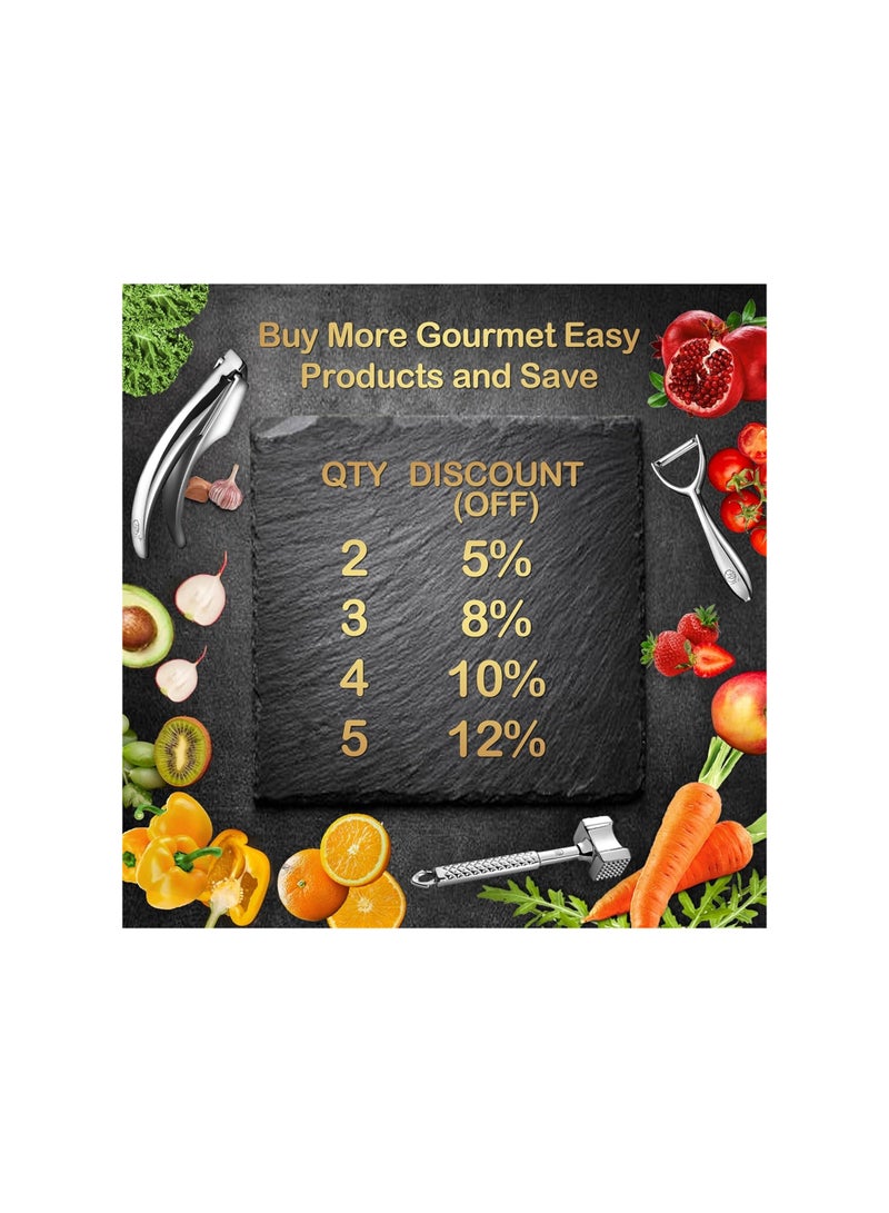 SYOSI Meat Tenderizer Mallet Stainless Steel, Dual-Sided Nails Meat Mallet, Premium Meat Hammer Tenderizer, for Chicken, Conch, Veal Cutlets, Beef & Steak, Meat Pounder Flattener, Non-Slip Grip - Image 5