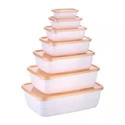 WROPZO Rectangular Plastic Food Storage Container with Air Tight Lid Kitchen Food Container Meat Box Fridge and Freezer Storage Boxes Bowl 225ml 325ml 650ml 1250ml 2200ml 3500ml 6 Pcs Clear - Image 2