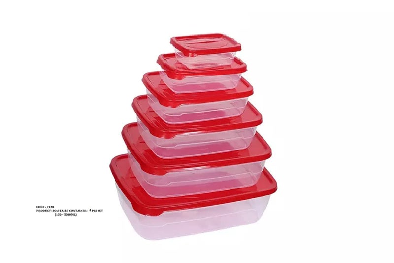 WROPZO Rectangular Plastic Food Storage Container with Air Tight Lid Kitchen Food Container Meat Box Fridge and Freezer Storage Boxes Bowl 225ml 325ml 650ml 1250ml 2200ml 3500ml 6 Pcs Clear - Image 4