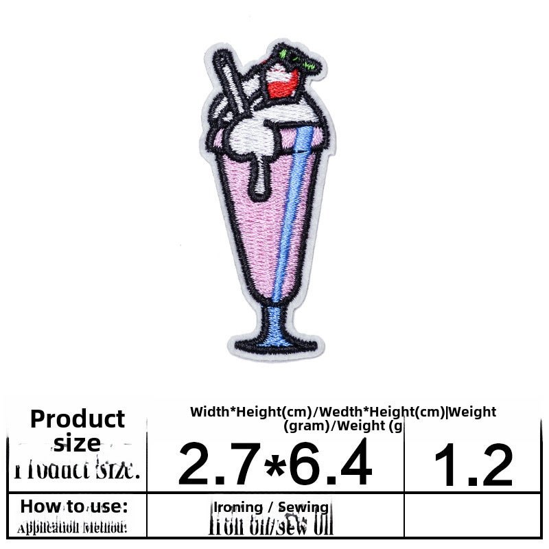 Embroidered Patches for Ice Cream Candy Cake 3737