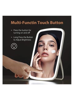 Cool Baby Style COOLBABY Travel Makeup Vanity Mirror with, Portable Lighted Makeup Beauty Mirror, 3 Color Lighting, Dimmable Touch Screen, Tabletop LED Folding Cosmetic Mirror with Lights  - Image 4