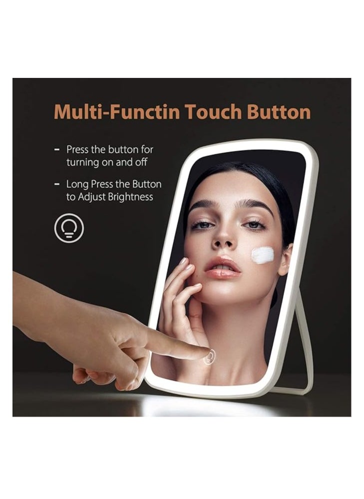 Cool Baby Style COOLBABY Travel Makeup Vanity Mirror with, Portable Lighted Makeup Beauty Mirror, 3 Color Lighting, Dimmable Touch Screen, Tabletop LED Folding Cosmetic Mirror with Lights  - Image 4