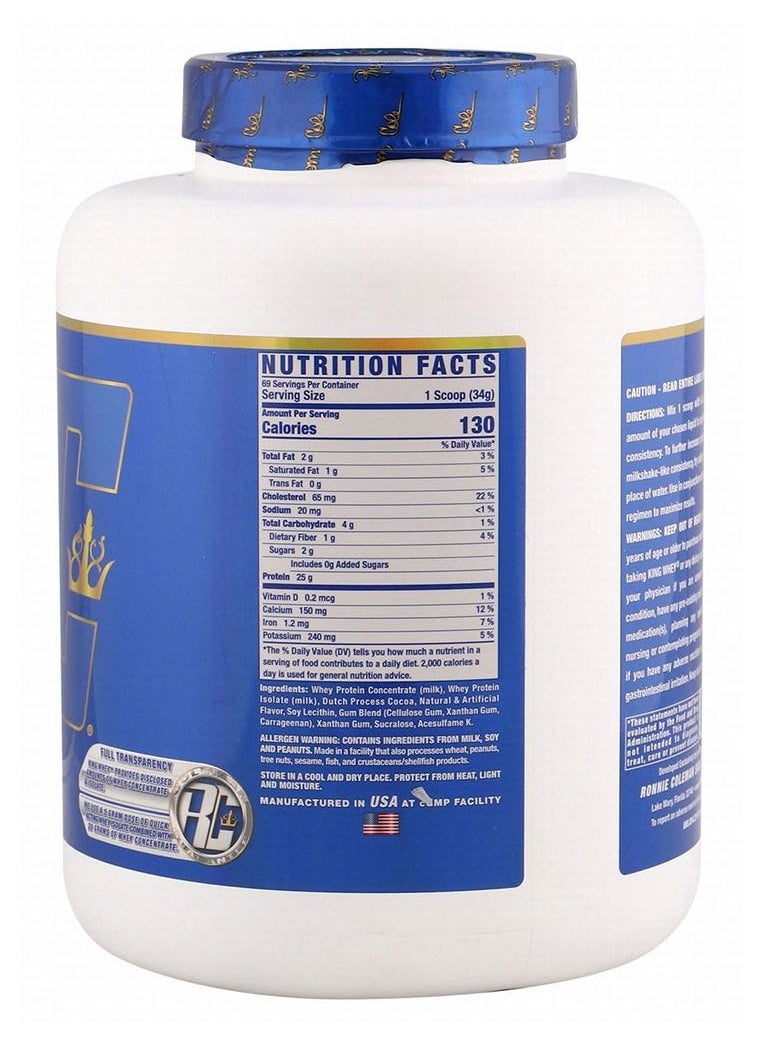 RONNIE COLEMAN RC King Whey Cookies & Cream 5Lb 69 Servings  - Image 2