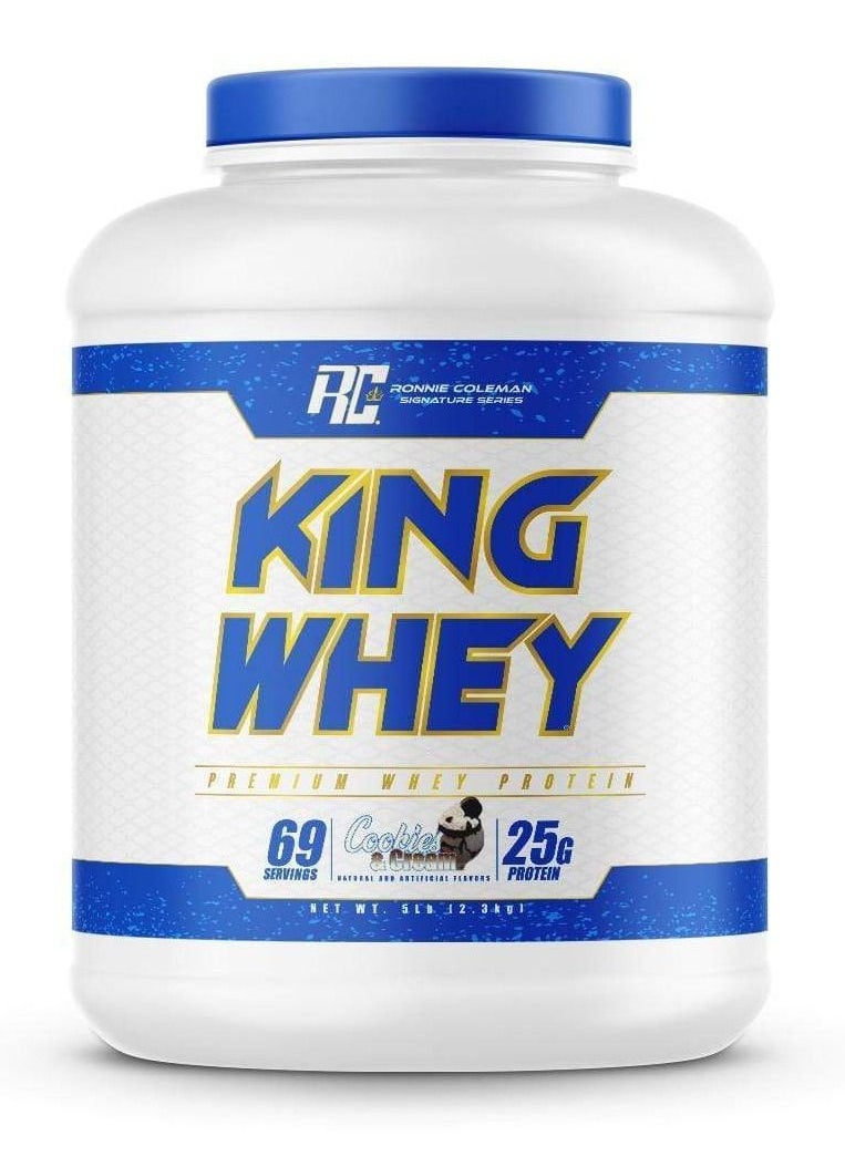 RONNIE COLEMAN RC King Whey Cookies & Cream 5Lb 69 Servings  - Image 1