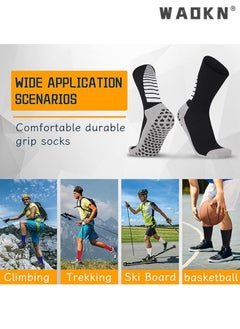 WAOKN 3 Pairs of Anti-Slip Breathable Sports Socks, Men's & Women's Anti-Blister Running Training Socks, Specialized for Basketball, Football, Walking, Hiking, Rugby, with Thickened Cushion and Enhanced Grip  - Image 5