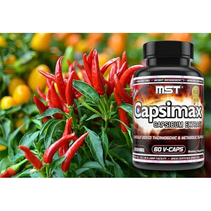MST Capsimax Supplement 100mg V Capsules, 60 Servings Clinically Dosed Weight Management, Thermogenic, Appetite Control, Calorie Burning, Metabolic Health, Stimulant Free. BSCG Certified - Image 4