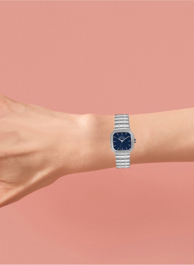 MARTINI Elegant Martini Women's Watch Stylish Navy Blue Dial Stainless Steel Band Water Resistant Perfect for Casual and Formal Wear - Image 3