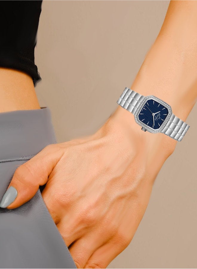 MARTINI Elegant Martini Women's Watch Stylish Navy Blue Dial Stainless Steel Band Water Resistant Perfect for Casual and Formal Wear - Image 4