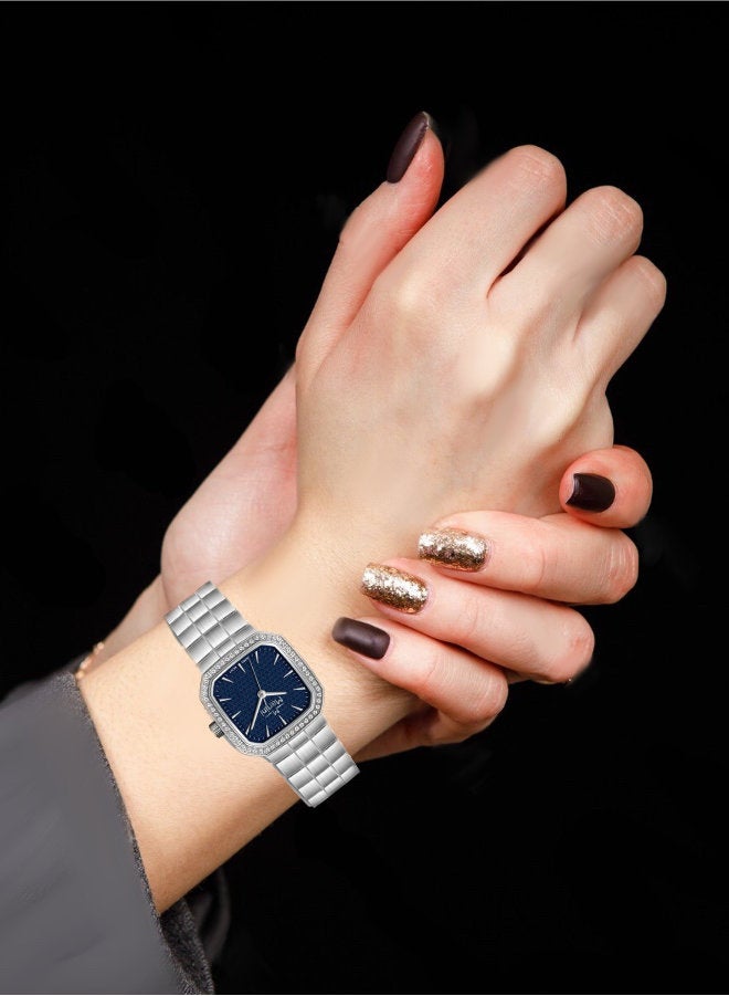 MARTINI Elegant Martini Women's Watch Stylish Navy Blue Dial Stainless Steel Band Water Resistant Perfect for Casual and Formal Wear - Image 2