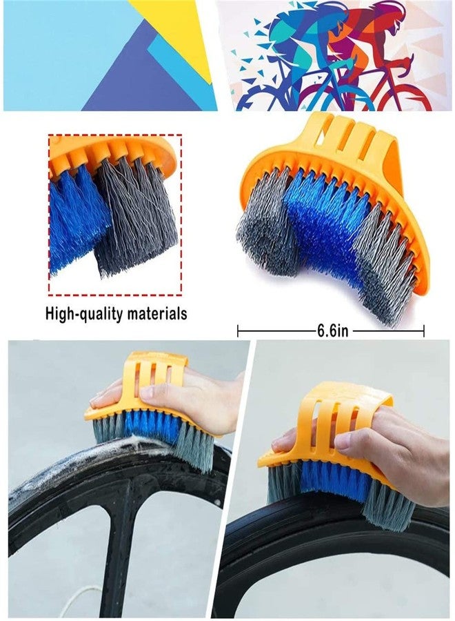 focopot Bike Cleaning Kit (9pcs), Including Chain Cleaner for Cycling,Bicycle Clean Brush Tools for Mountain/MT/Road/BMX Bike - Image 3