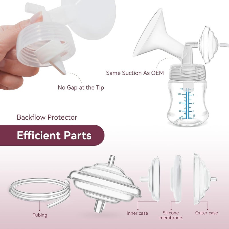 TOVVILD قطع غيار مضخة الثدي لسبكترا استبدال صمامات دك بيل الأنابيب واقي من التدفق العكسي غشاء لمضخة الثدي سبكترا S1 S2 9 بلس سينيرجي جولد ملحقات استبدال 10 قطع - Image 4