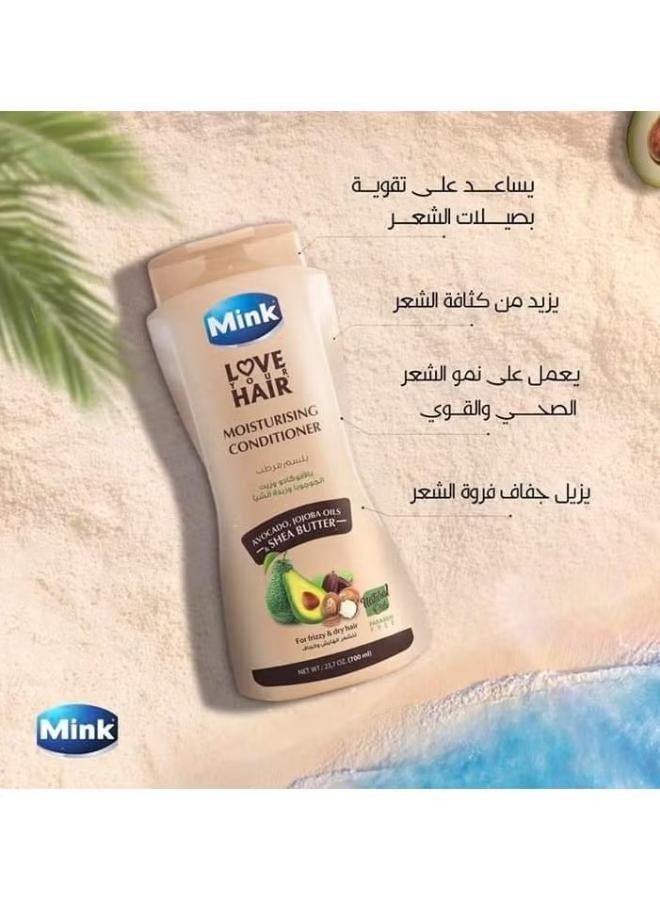 Mink Hair Moisturising Conditioner Avocado and Jojoba Oil & Shea Butter700ML - Image 2