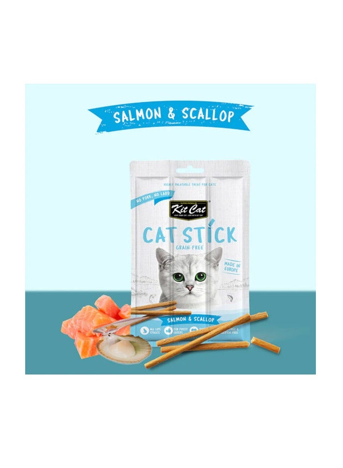 Kit Cat 2pcs Grain Free Cat Stick Salmon & Scallop 2x15g - Image 2