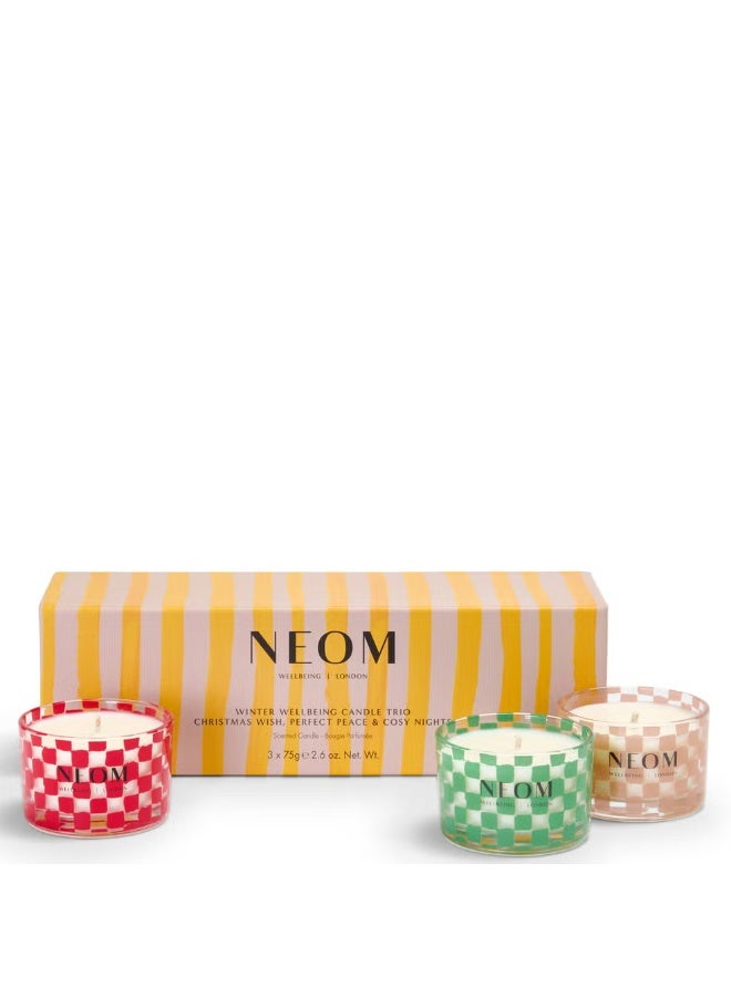 NEOM Winter Wellbeing Candle Trio - Image 1