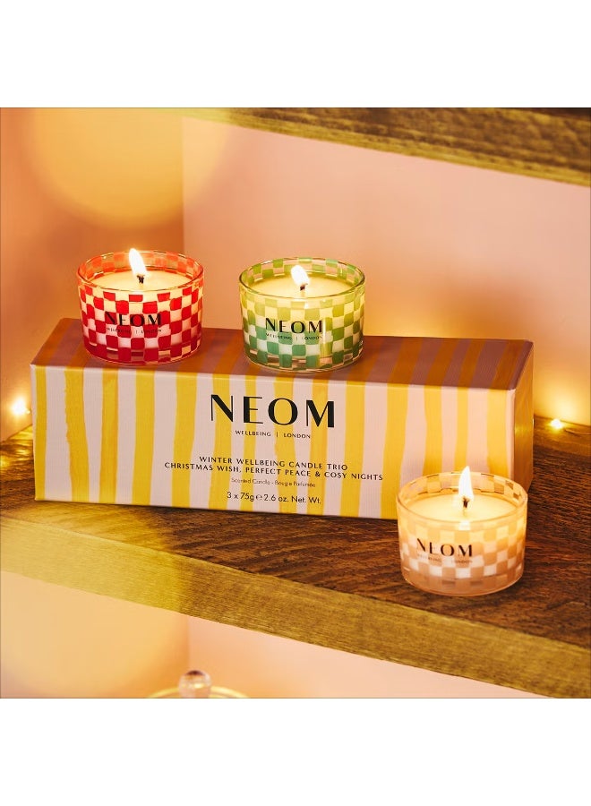 NEOM Winter Wellbeing Candle Trio - Image 3