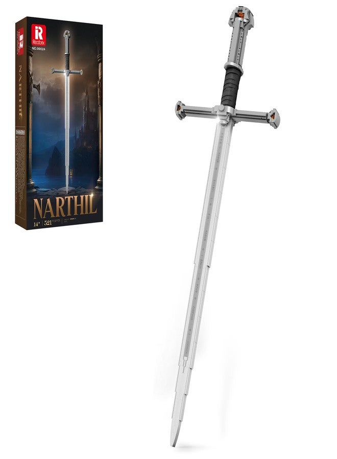 Reobrix Sword Building Sets for Adults, Collectible Sword Building Block for Display Model, Fantasy Narthil Sword Construction Bricks, Home Office Decor, Ideal Gifts for Adults 14+ - Image 1