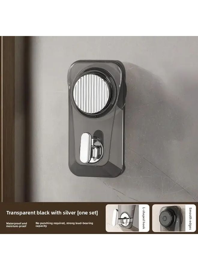 Square Gray Heavy Duty Suction Cup Hook No Drill Installation Removable Leak Proof Towel Holder - Image 1