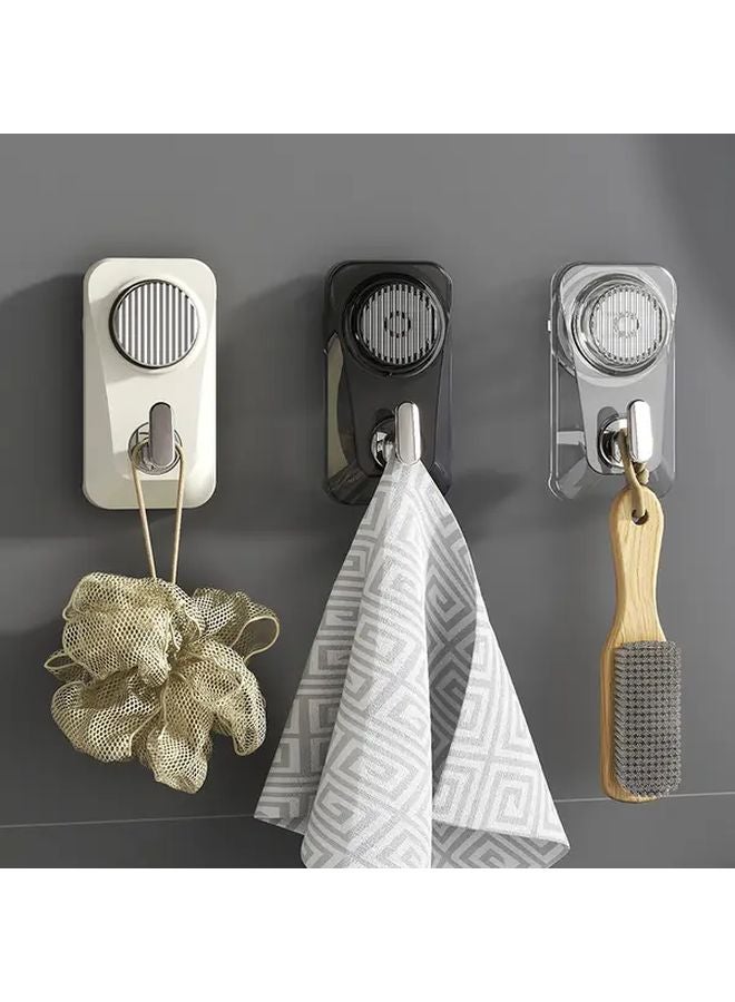 Square Gray Heavy Duty Suction Cup Hook No Drill Installation Removable Leak Proof Towel Holder - Image 4