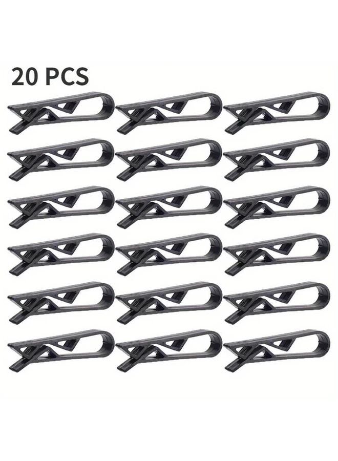20 PCS Black Garbage Bag Clips Anti Slip Trash Can Lid Sealing Snack Bag Holders - Image 1