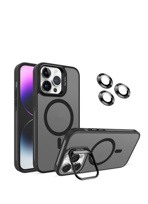 TPU Shockproof Phone Case For iPhone 16 PRO Max（6.9in）Magnetic Phone Cover With Lens Protector, Lens Kickstand